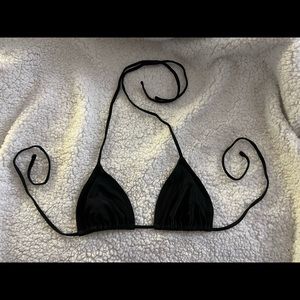 Aerie Black Tie String Bikini Top